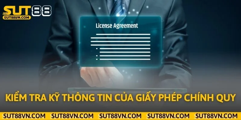 Kiểm tra kỹ thông tin của giấy phép chính quy